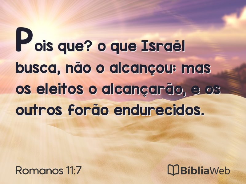 Romanos 11:7 em imagem para compartilhar