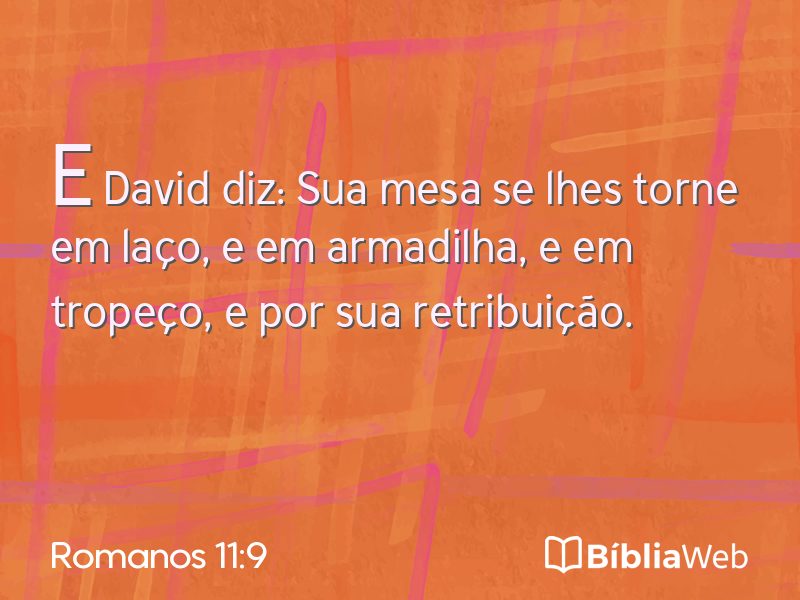 Romanos 11:9 em imagem para compartilhar