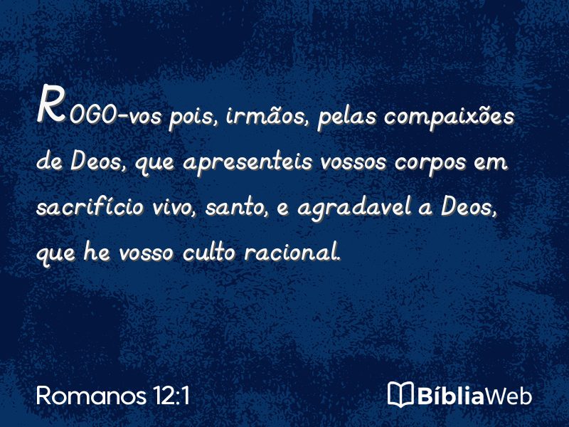 Romanos 12:1 em imagem para compartilhar