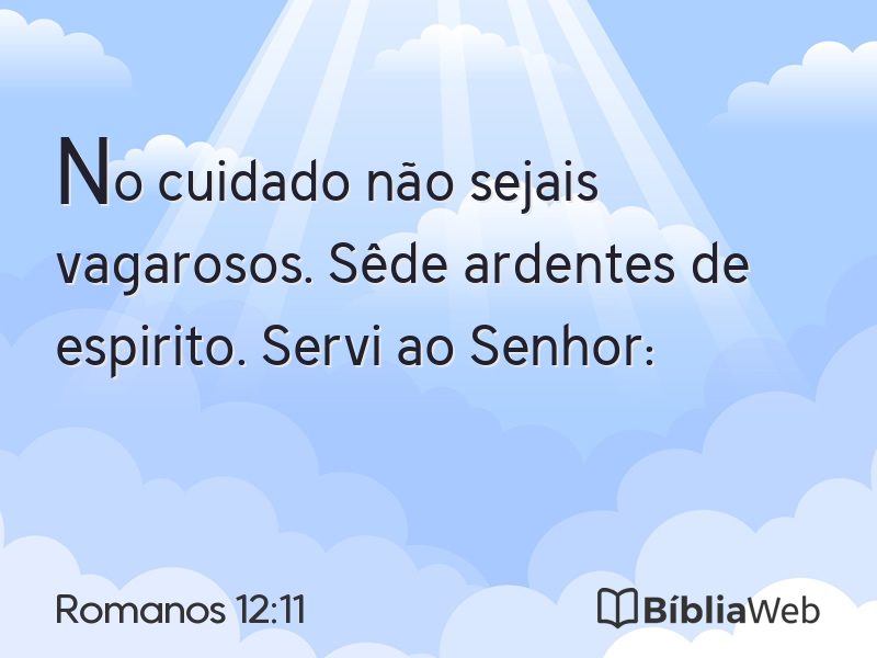 Romanos 12:11 em imagem para compartilhar