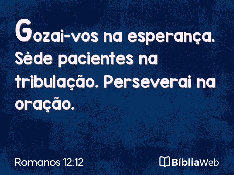 Romanos 12:12 em imagem para compartilhar