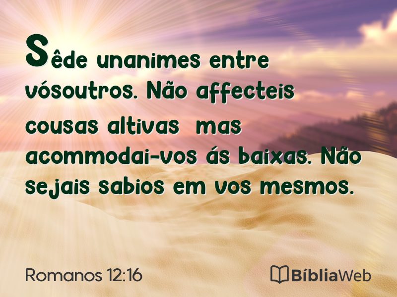 Romanos 12:16 em imagem para compartilhar