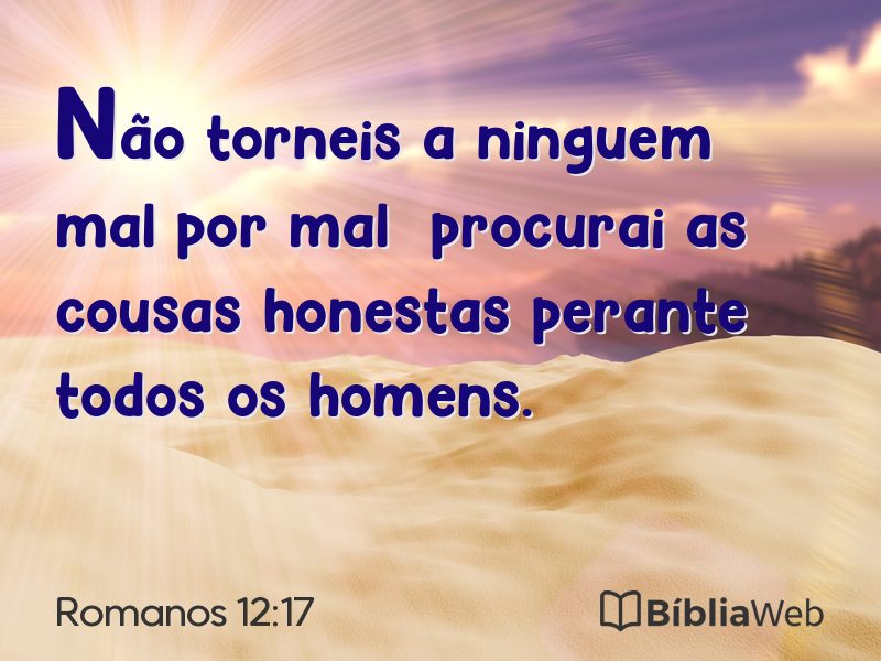 Romanos 12:17 em imagem para compartilhar