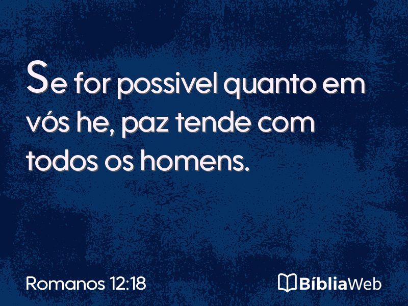 Romanos 12:18 em imagem para compartilhar