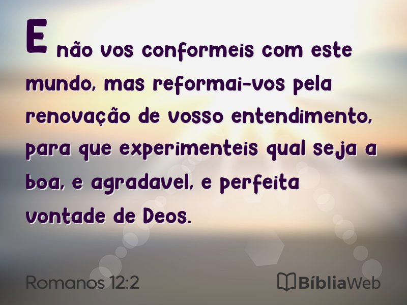 Romanos 12:2 em imagem para compartilhar