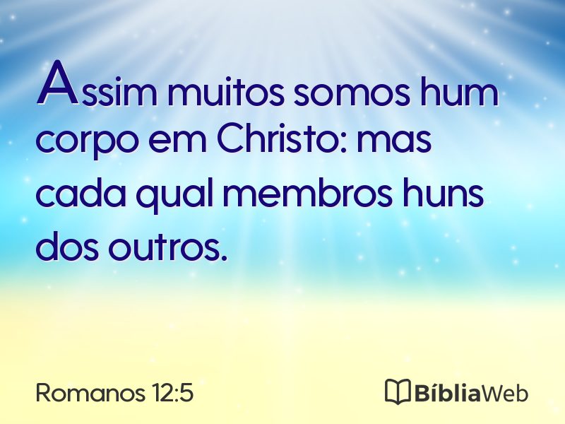 Romanos 12:5 em imagem para compartilhar