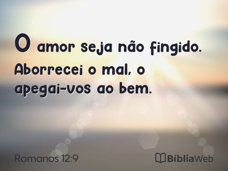 Romanos 12:9 em imagem para compartilhar