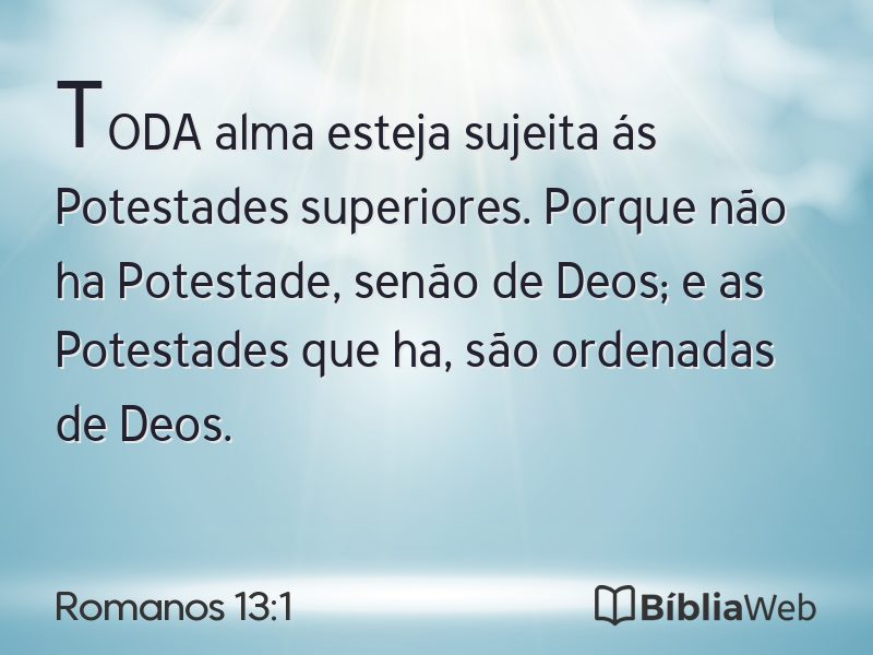 Romanos 13:1 em imagem para compartilhar
