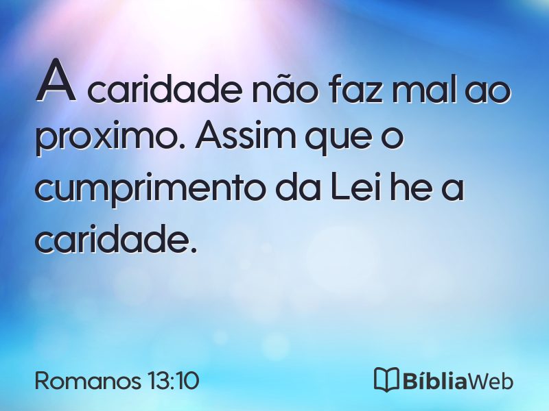 Romanos 13:10 em imagem para compartilhar