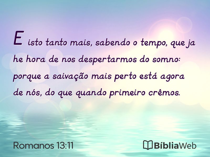 Romanos 13:11 em imagem para compartilhar