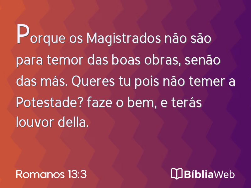 Romanos 13:3 em imagem para compartilhar