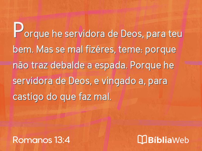 Romanos 13:4 em imagem para compartilhar