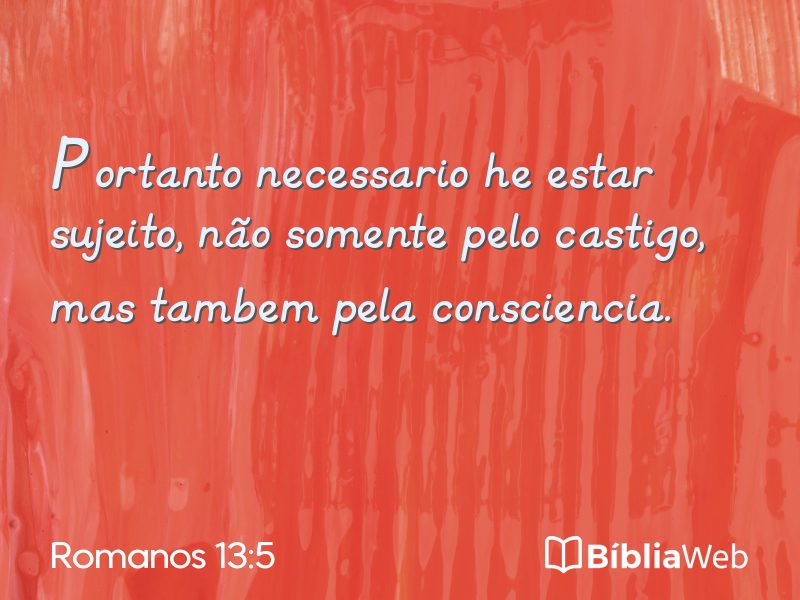 Romanos 13:5 em imagem para compartilhar