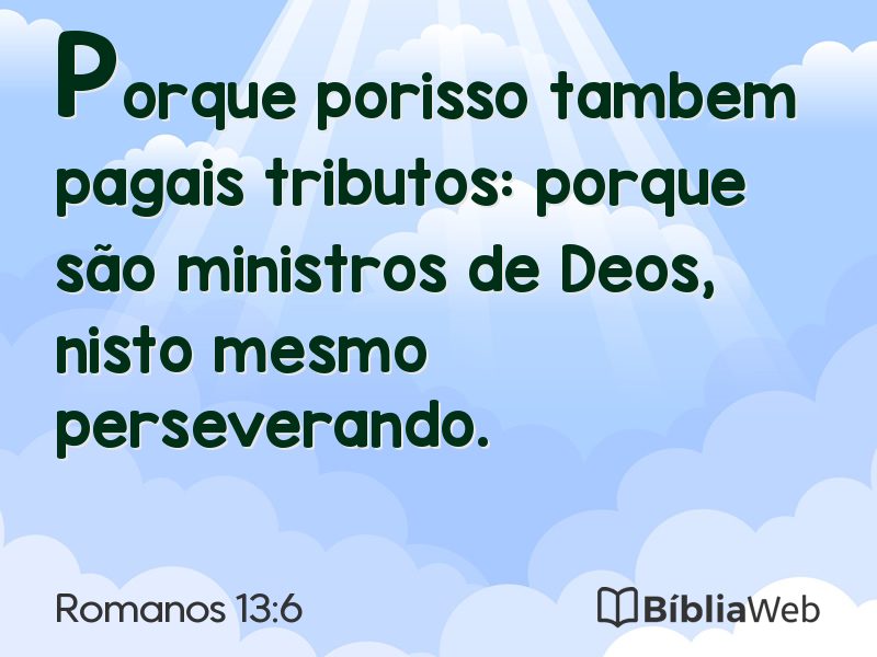 Romanos 13:6 em imagem para compartilhar