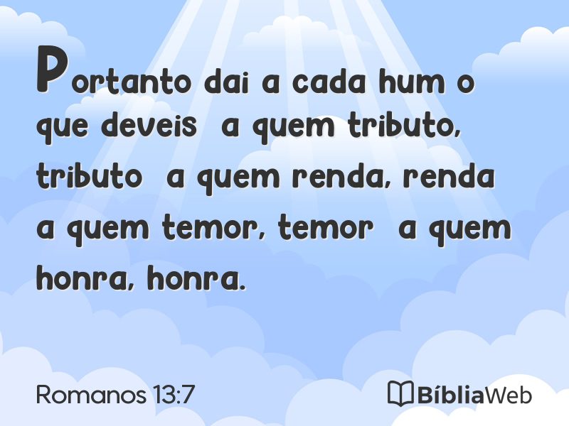 Romanos 13:7 em imagem para compartilhar