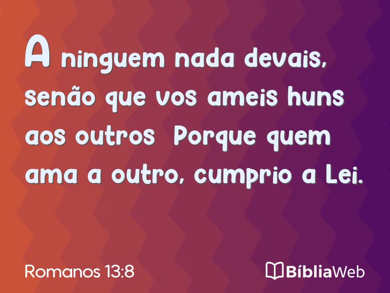Romanos 13:8 em imagem para compartilhar