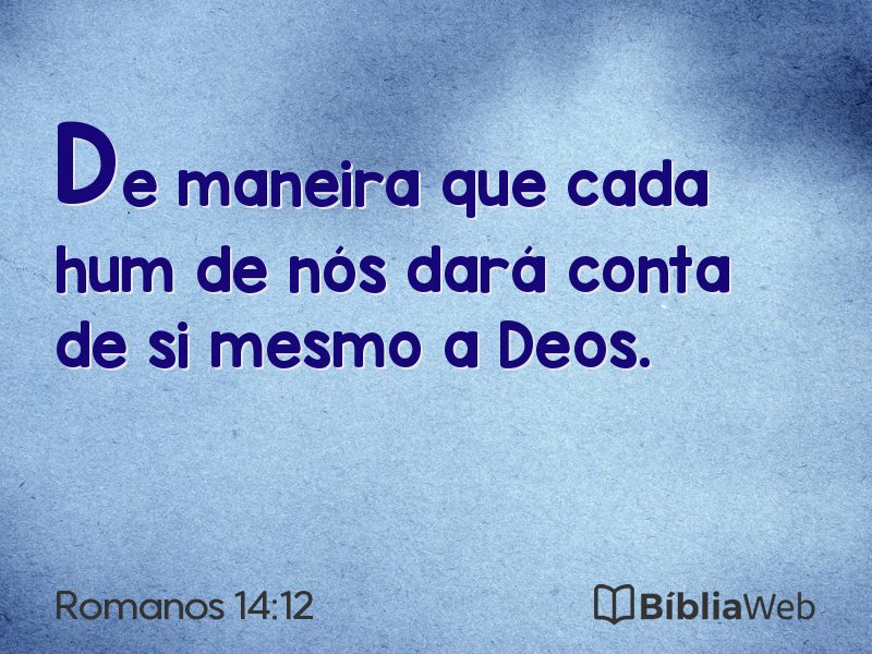 Romanos 14:12 em imagem para compartilhar
