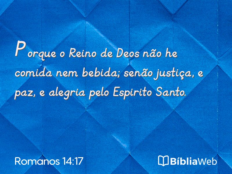 Romanos 14:17 em imagem para compartilhar