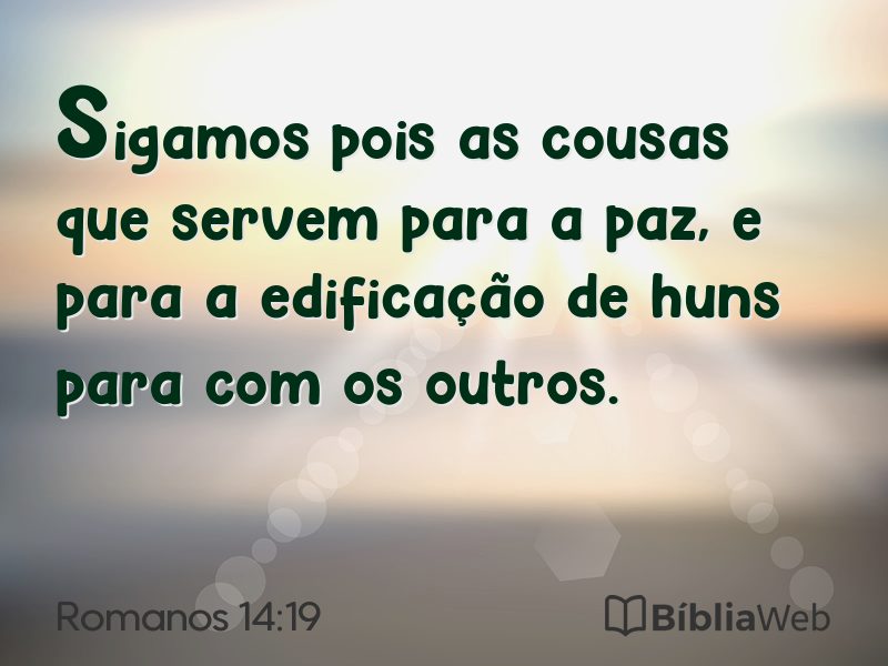 Romanos 14:19 em imagem para compartilhar