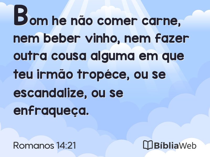 Romanos 14:21 em imagem para compartilhar