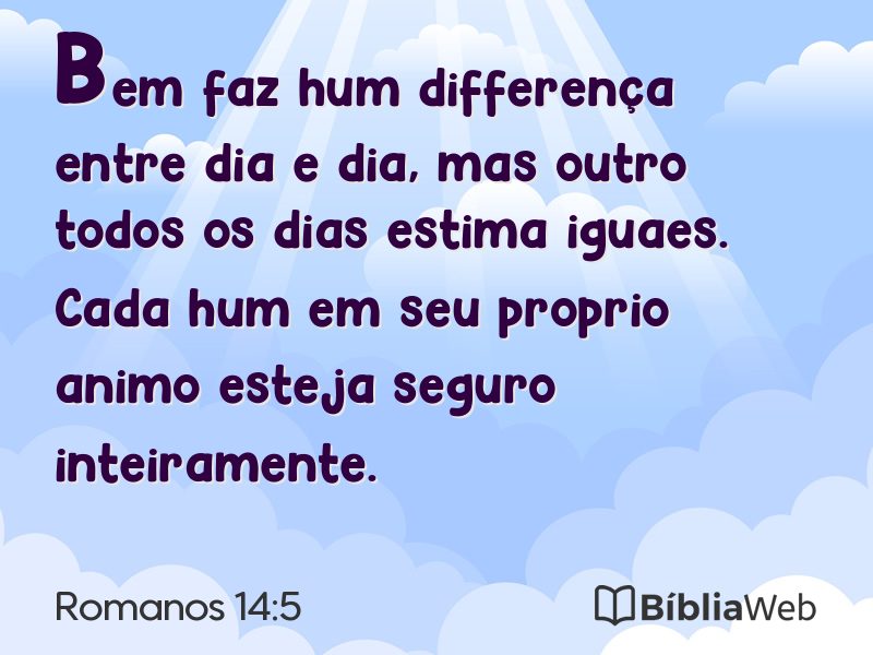 Romanos 14:5 em imagem para compartilhar