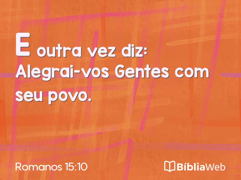 Romanos 15:10 em imagem para compartilhar