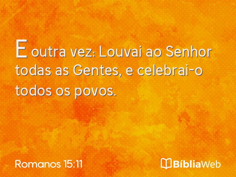 Romanos 15:11 em imagem para compartilhar