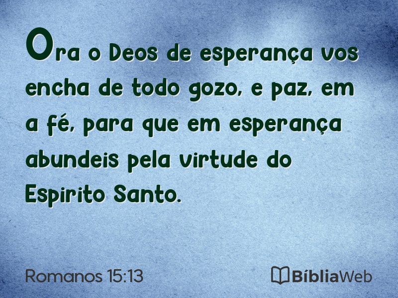 Romanos 15:13 em imagem para compartilhar