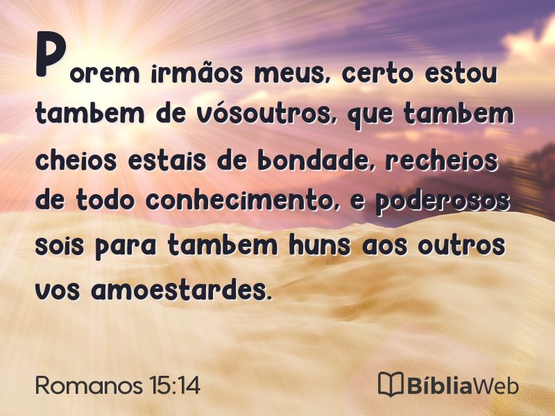 Romanos 15:14 em imagem para compartilhar