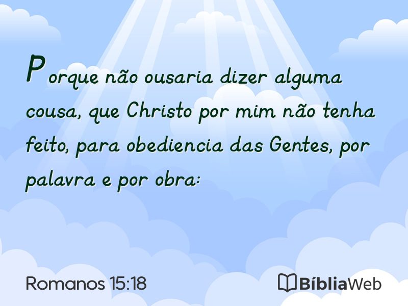 Romanos 15:18 em imagem para compartilhar
