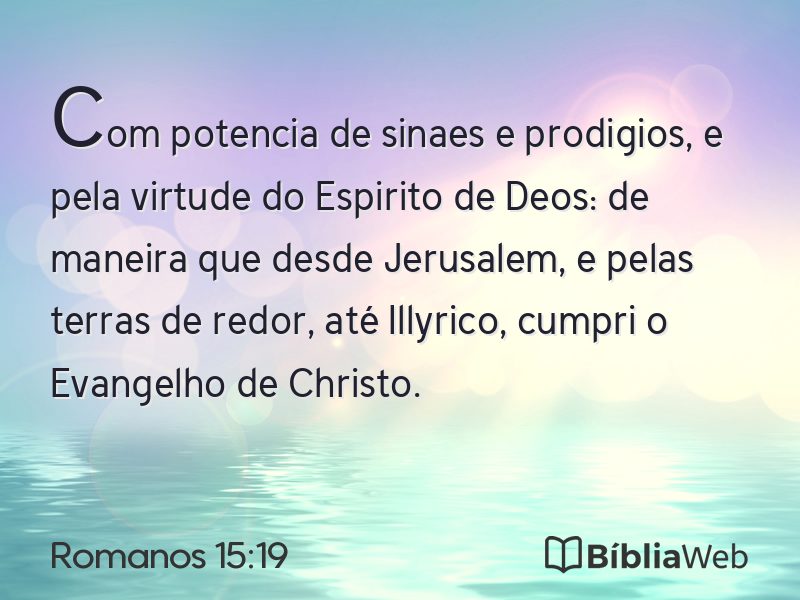 Romanos 15:19 em imagem para compartilhar