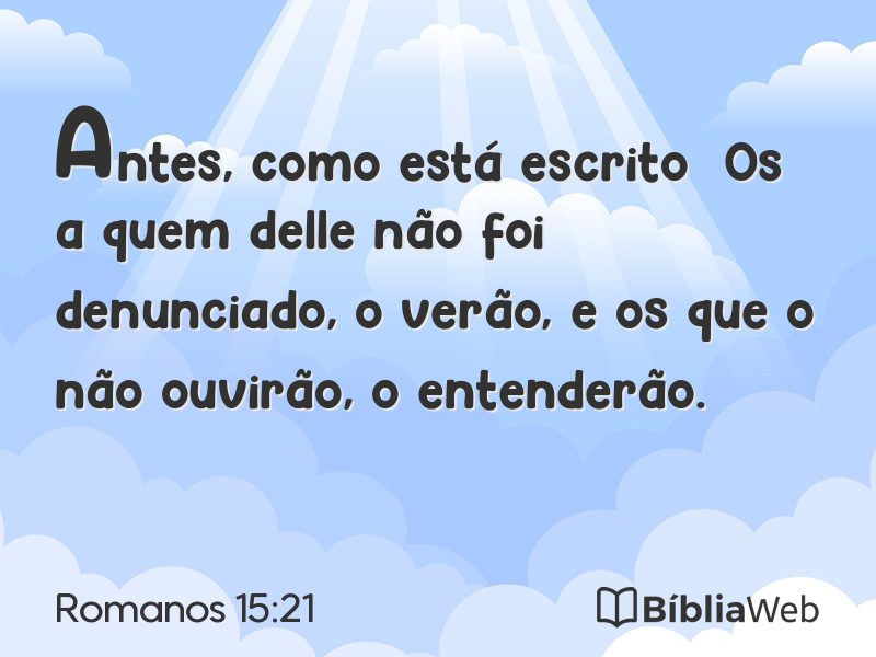 Romanos 15:21 em imagem para compartilhar