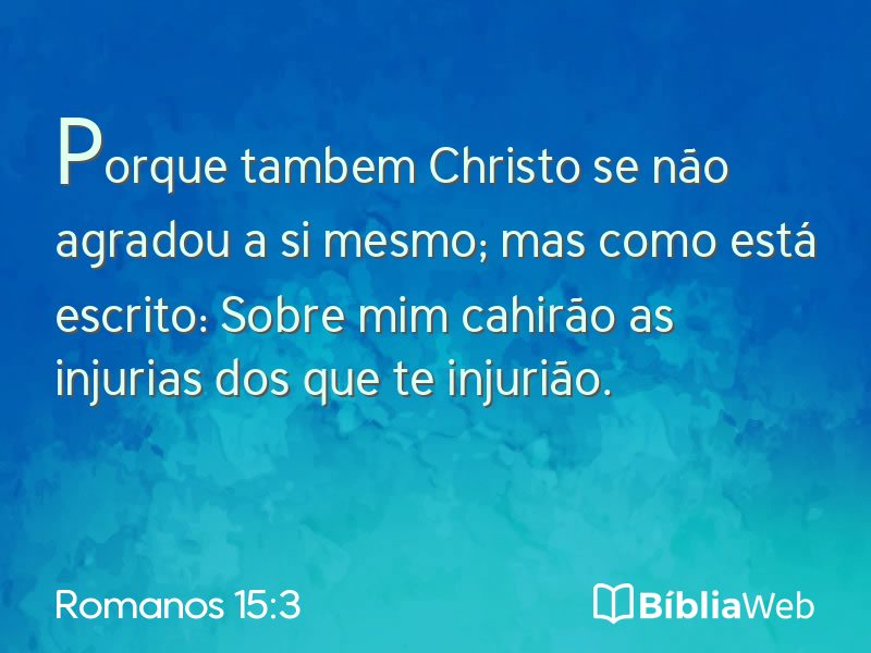 Romanos 15:3 em imagem para compartilhar