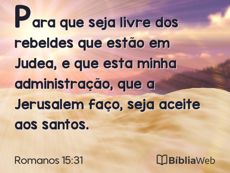 Romanos 15:31 em imagem para compartilhar