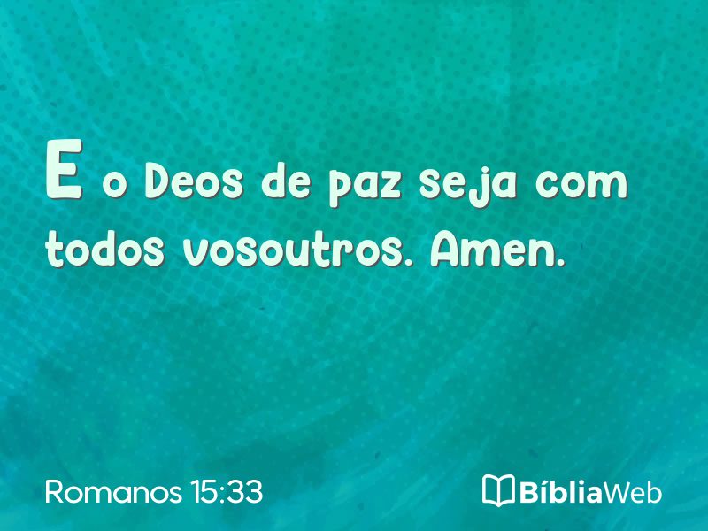 Romanos 15:33 em imagem para compartilhar
