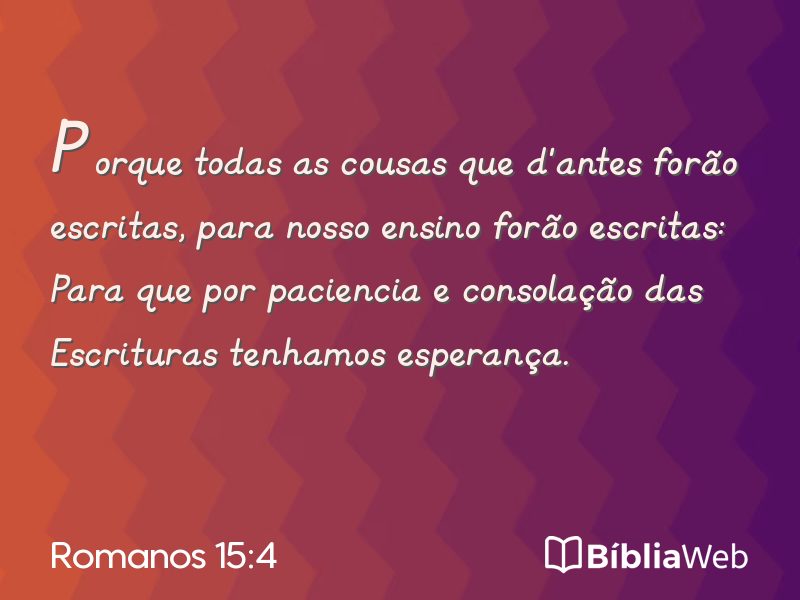Romanos 15:4 em imagem para compartilhar
