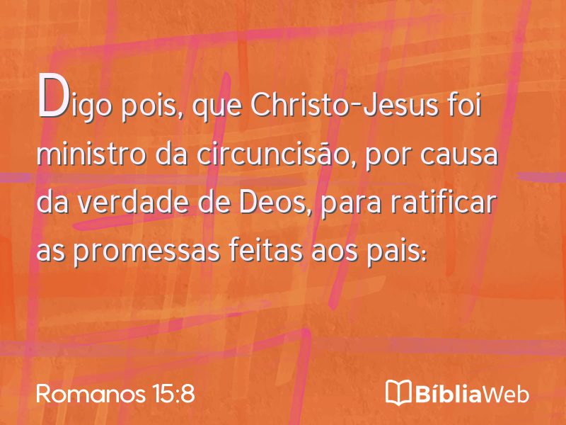 Romanos 15:8 em imagem para compartilhar