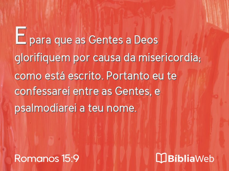 Romanos 15:9 em imagem para compartilhar