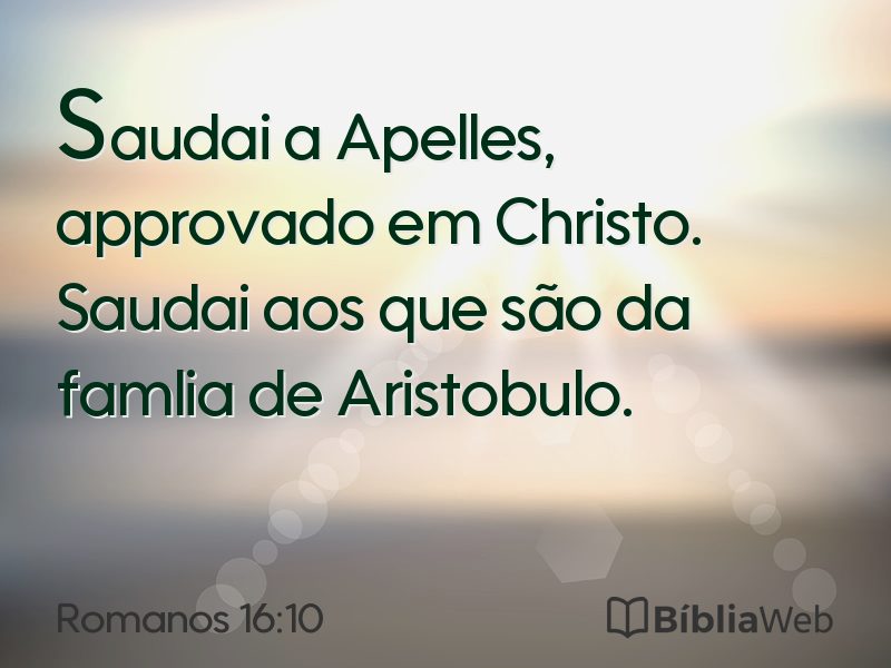 Romanos 16:10 em imagem para compartilhar