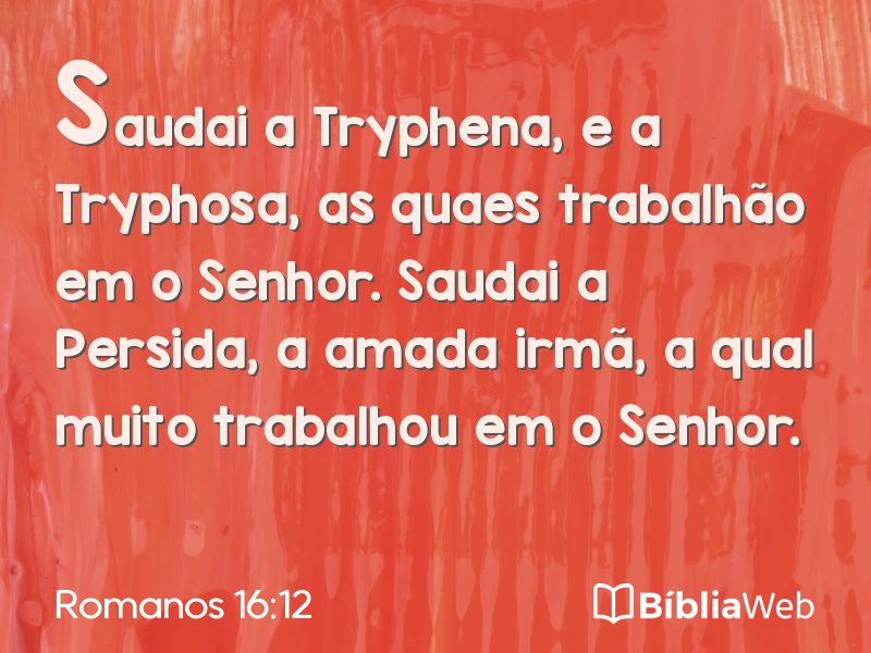 Romanos 16:12 em imagem para compartilhar