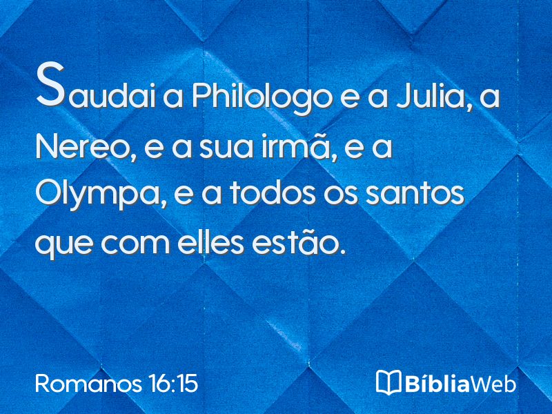 Romanos 16:15 em imagem para compartilhar