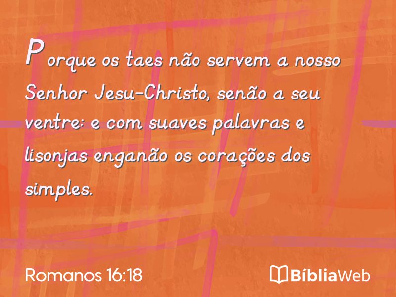 Romanos 16:18 em imagem para compartilhar