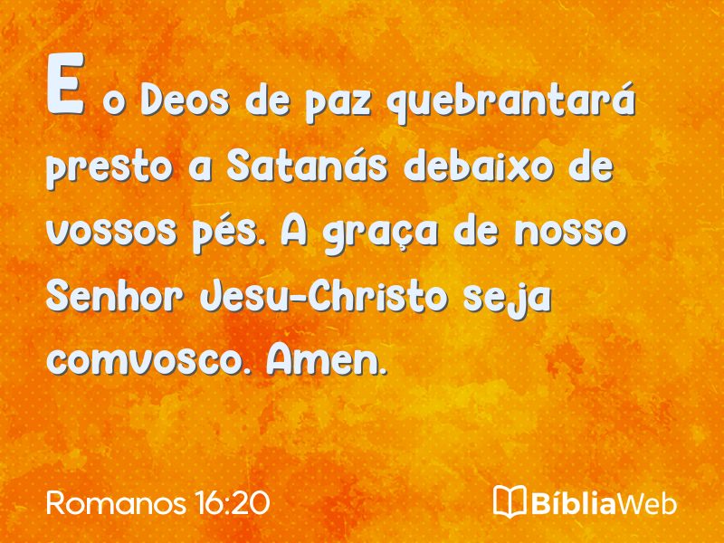 Romanos 16:20 em imagem para compartilhar