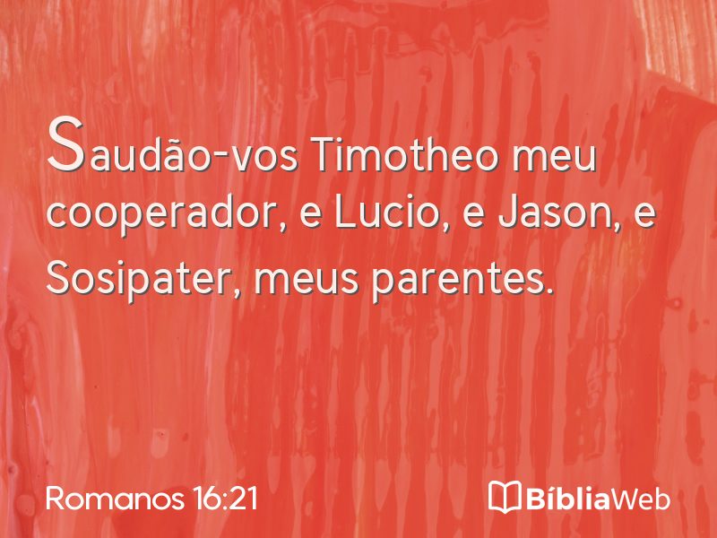 Romanos 16:21 em imagem para compartilhar