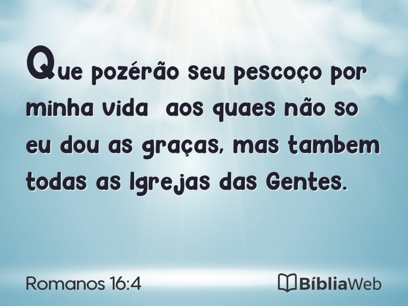 Romanos 16:4 em imagem para compartilhar