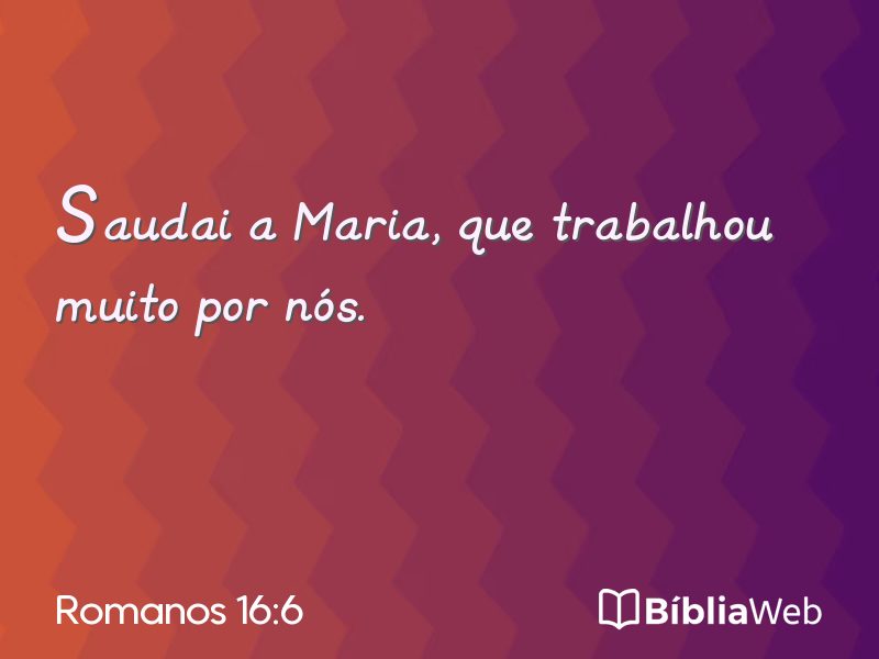 Romanos 16:6 em imagem para compartilhar