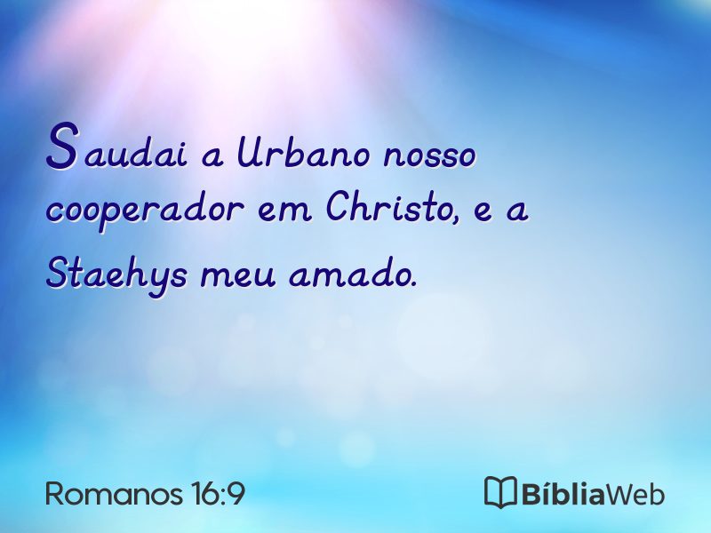 Romanos 16:9 em imagem para compartilhar