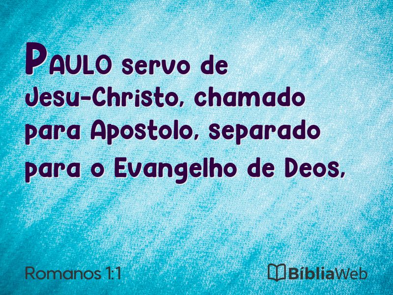 Romanos 1:1 em imagem para compartilhar