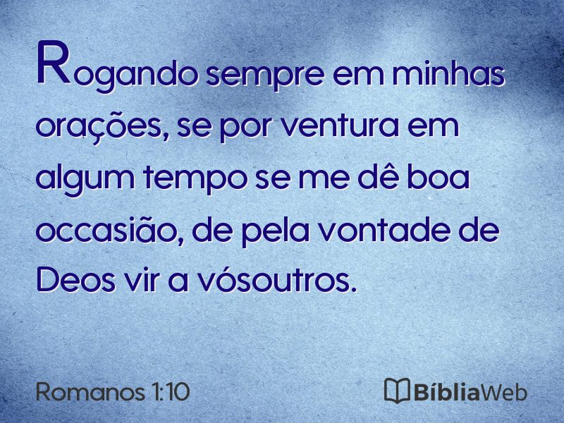 Romanos 1:10 em imagem para compartilhar