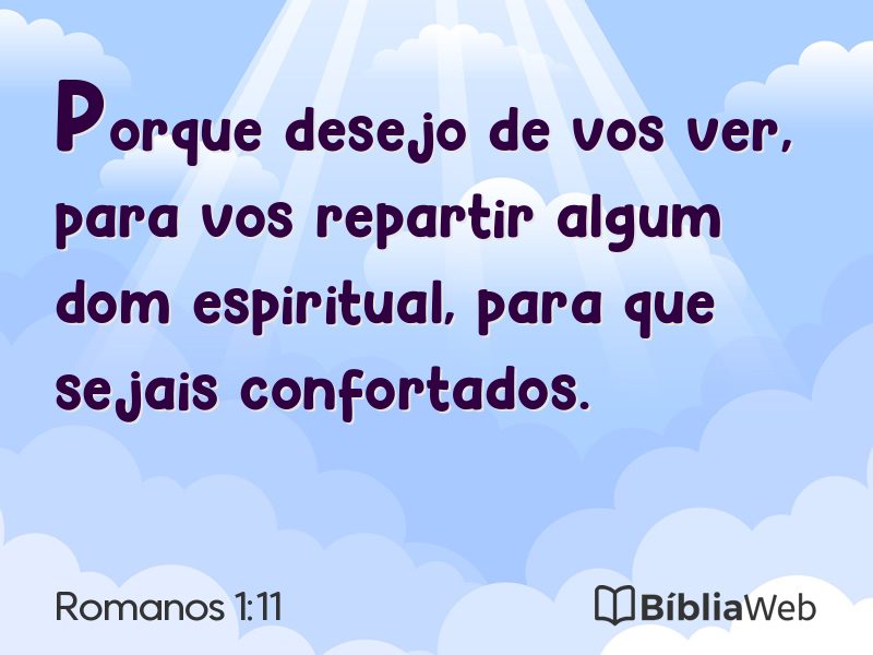 Romanos 1:11 em imagem para compartilhar